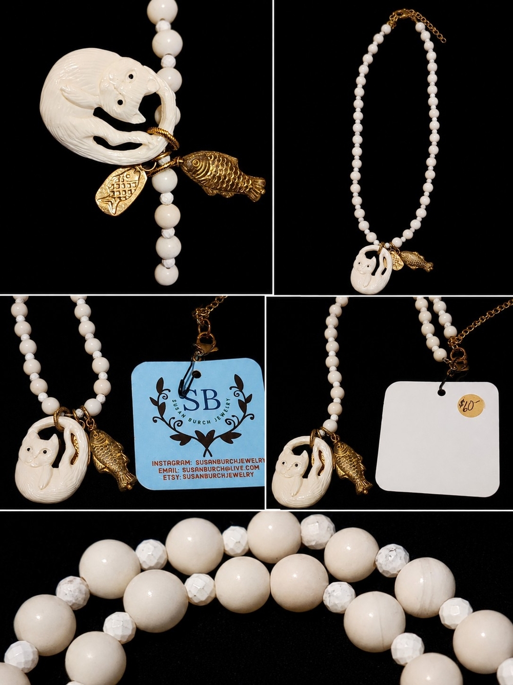Susan Burch Handmade Cat Necklace - Picture 5 of 11